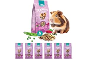 Best Friend Mangime Completo per i Porcellini d'India con Piselli, Barbabietola, Semi di Prezzemolo e Sedano. Mangime per i Roditori con Ingredienti Naturali, Made in Italy| Confezione da 6 pacchi