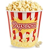 CHEFZOCO Popcorn Bucket, Popcorn Container, Popcorn Bucket, Popcorn Cinema Container, Top Diameter 18 cm, Bottom Diameter 16