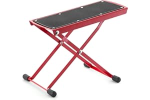 Tiger GST35-RD - Reposapiés para guitarrista, color rojo