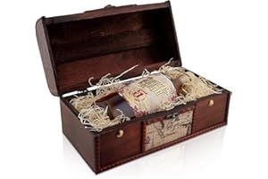 Pirate's Grog Five Year Aged Rum Gift Chest - 70 cl / 700 ml | World Rum Award Winner | Five Year Aged in Oak Barrels | 37.5% ABV with Raisin, Butterscotch & Vanilla Flavours | Suitable for Cocktails