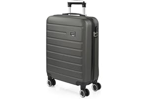 SKPAT - Valise Cabine 55x40x20 Rigide Légère à Roulette 4 Roues Pivotantes avec Cadenas à Combinaison Bagage Cabine Idéal pour Voyager en Avion Petite Valise Compacte Compatible avec Rya, Anthracite