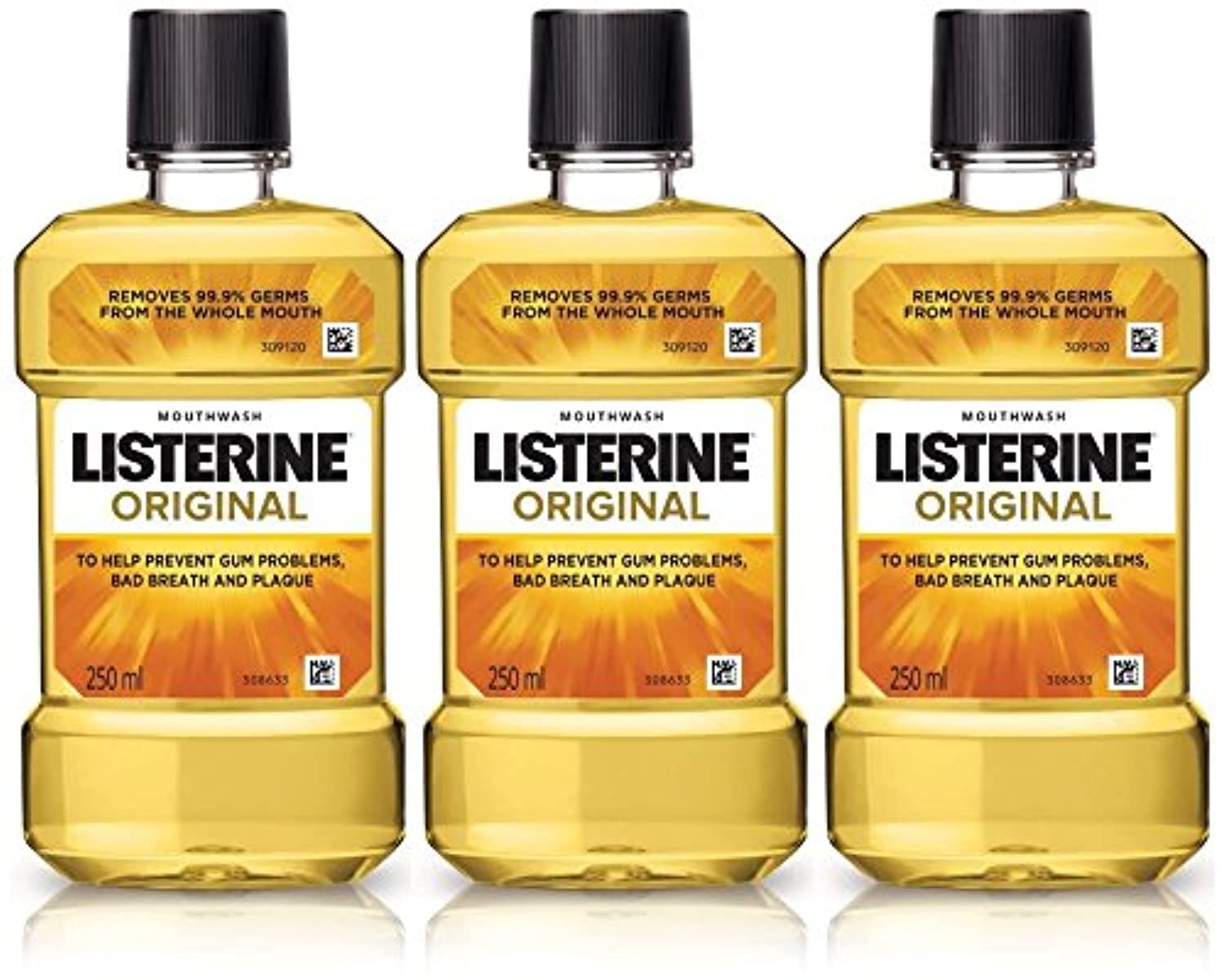 Listerine Original Mouthwash 250ml (Pack of 3)