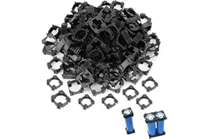 FINE JADE2 100Pcs Support De Batterie Cylindrique Li-ION 18650 Supports De Batterie Anti Vibration en Plastique Connecteurs De Batterie Lithium-ION 18650 Utilisé pour Connecter Batteries Au Lithium,Sûr Antichoc