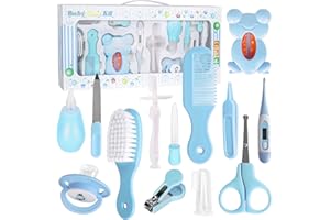 Kit Bebe Recien Nacido Higiene, MKNZOME 13 piezas Kit de Aseo para Bebés con Estuche de Transporte Set Cuidado Bebe Regalo para bebés recién nacidos niños pequeños cuidado de la salud y aseo