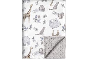 SOARWG KIDS Baby Blanket Newborn Gifts, Soft Plush Blankets with Dotted Backing, Oeko-tex100, Essentials for Unisex, Toddlers, Boys Girls 75x100cm (Lion)