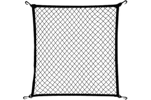 Zateety Luggage Net, Car Net, Boot Net, 100x60cm, Luggage Net, Boot Net, Elastic with Solid Hooks, Organizador, Universal (100x60cm)