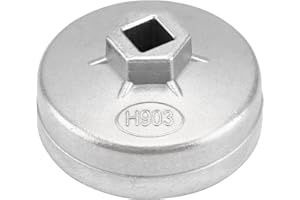 QWORK® Ölfilterschlüssel Ø 74 mm mit 14 Nuten, Aluminiumlegierung Ölfilter Schlüssel Ölfilter Werkzeug Passend für Audi, BMW, Opel, Passat, VW Santana