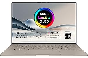 ASUS Zenbook A14 OLED UX3407QA Laptop | 14.0” Full HD OLED Screen | CoPilot+ PC | 32 Hour Battery | Qualcomm Snapdragon X Plus X1P-42-100 | 32GB LPDDR5X RAM | 1TB SSD | Backlit Keyboard | Windows 11