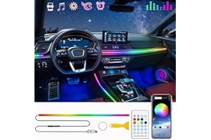 MINSEZHI Car LED Interior Light Strips,Acrylic Interior Car LED Strip Light,Atmosphere Lights,Smart APP Control Music Sync.