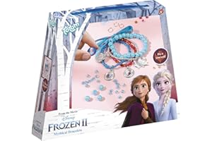 DISNEY FROZEN FROZEN II Disney Mystical Bracelet Set: crea i tuoi braccialetti con diversi ciondoli di fascino, nastri di raso e belle perline, dai 3 anni in su'