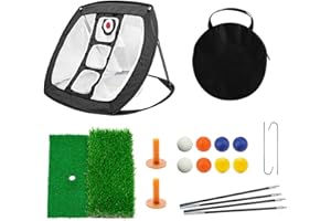UXRADG Golf Chipping Net, Touch Practice Golfing Target Net, Golf Chipping Practice Net for Outdoor Indoor Backyard, Three Targets Design, Foldable