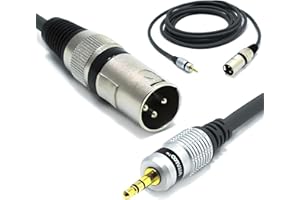 VITALCO Câble XLR mâle vers mini jack 3,5 mono 3 broches vers TRS 3 m