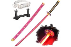 Zisu Light Up Demon Slayer Sword - 40-Inch Katana with Rechargeable Battery - Full Kit with Sword Stand and Belt