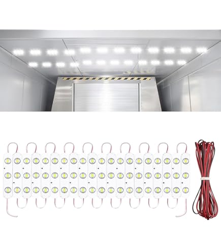 Lampe LED Intérieure Voiture 12V/24V – Barre Lumineuse 72 LED Avec Interrupteur ON/Off – Pour Camion, Caravane, Van, Bateau