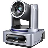 Tenveo 4K NDI PTZ Camera with AI Tracking and 20X Optical Zoom - HDMI, 3G-SDI, USB 3.0 and PoE Outputs - IP Streaming for Con