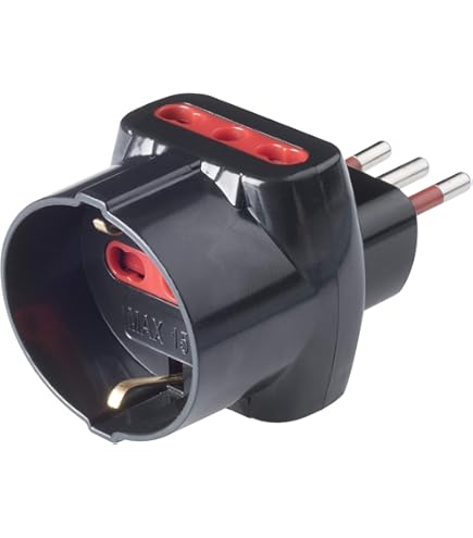 Adattatore Multiplo VIMAR SICURY - 4 Uscite Con Spine DE Schuko E FR, 250V 16A - Foto 3