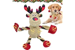 KIKVTER Giochi per Cani di Natale - Giocattolo Interattivo Squeak, Peluche da Masticare, Giocattoli Interattivi per Cuccioli, Cani Piccoli, Medi e Grandi
