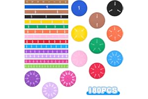‎MEETORY Meetory 180 Stück Mathematik Ressourcen, Bruchrechnen Material Magnetisch, Rechnen Lernen, Math Manipulatives for Preschool Elementary School Einschulungsgeschenke