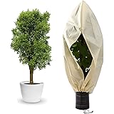 Yidaxing Winterschutz für Pflanzen Frostschutz, Winterschutz für Pflanzen 80 g/m² für kübelpflanzen mit Reißverschluss Zugban