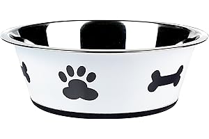 Classic Pet Products Classic Posh Paws Dish, 2500 ml, White