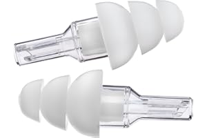 ETYMOTIC RESEARCH Etymotic ER20-CCC-C High Fidelity Reusable Earplugs [Clamshell Box] Ultra-Comfortable Hearing Protection for Concerts, Festivals, Sports Events, -20dB even volume reduction, White Tip Large SIze