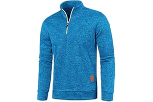 Générique Polaire Pull Homme Hiver Pull De Travail Homme Sweat Vetement 1/4 Zip Sweat Polaire Col Montant Sweatshirts Hiver Chaud Pulls éPais Col Roulé Pulls De Travail Veste Manteau Blouson
