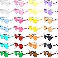 Herz Sonnenbrille Im Funky-Design – Weiße Herzbrille Mit Bunten Gläsern Für Partys & Karneval (Kinder & Erwachsene)