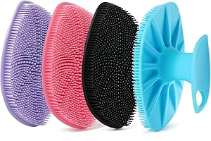 HieerBus Silicone detergente per il viso, spazzola per la pulizia del viso, spazzola per il viso in silicone, massaggiatore delicato esfoliante, per uomini e donne
