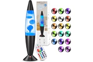 DoXtreme Lampada Magma 16 Pollici con 17 Colori e 4 Modalità, Telecomando RF 15m - Lampada Atmosfera con Effetto Fluido, Timer 8h per Bambini e Adulti Camera Ufficio Natale Regalo (41.7cm)