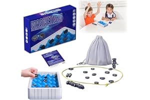 WIOONI Reiseschach Magnetisch Schachspiel, 25 Pcs Magnetic Schachbrett mit Spielseil+Spielschwamm, Reisen Schach, Puzzle Checkers Spiel, Tragbares Schachbrett-Party Für Familientreffen