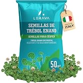 LERAVA&reg; Trebol Seeds - Dwarf White [200g] &ndash; 50 m&sup2; Fixes Nitrogen, Improves Soil Fertility &ndash; Ideal for Lawns and Gardens &ndash; Eas