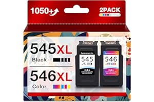 YESINK PG-545XL CL-546XL Sostituzione per Canon 545 546 XL PG 545 546 545 XL 546 XL PG-545 CL-546 Cartucce d'inchiostro per Canon Pixma MX495 MX490 iP2850 iP2840 MG2450 (1 Nero, 1 Tri-colore)