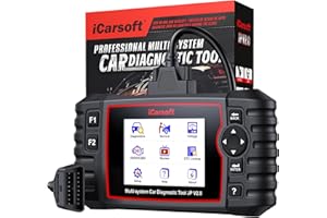 iCarsoft JP V2.0 Diagnostic Tool for Daewoo/Toyota/Honda/Mitsubishi/Suzuki/Mazda/Hyundai, Full System OBD2 Scanner with 9 Service Function, Oil/EPB/BMS/ETC/SAS/BLD/INJ/TPMS, Lifetime No Charge Update