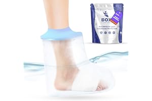 Box Commerce - Protector Impermeable para Escayola de Pie - Funda Reutilizable para Ducha - Cubre Escayola y Vendajes - Protección para Heridas y Quemaduras - Cubre Escayola Tobillo