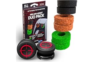 ProFPS Manette PS5 / Manette PS4 Accessoire Gaming - Pack Duo de 6X Precision Rings & 2X Mixed Thumbstick - PS5 pour Assistance de Visée et Aimbot - Accessoires PS4 & PlayStation 5