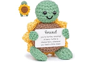 Bafiwu Funny Positive Turtle Gifts,Friendship Gifts for Women, for Women Birthday,Handmade Emotional Support Crochet Animals for Christmas Decor (Friend)