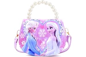 HEARTSKING Sac à main pour fille Elsa Reine des Neiges Sac à main pour enfant fille Sac à main pour enfant avec sangle réglable Cadeau pour fille