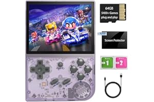 ASTARAMA RG35XX Handheld-Spielekonsole, 3,5-Zoll-IPS-Retro-Videospielkonsolen Klassisches Emulator-Spielesystem mit 64 GB TF-Karte und 5000 + klassischen Spielen