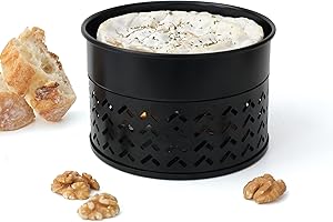 CÉCOA • Tasty Cheese • Camembert à la Bougie • Chauffe-Camembert Sans Électricité • Fromage Coulant Rapide • 4 Bougies Chauffe-Plat • Kit Démontable • Nettoyage Facile • Format Compact • Idéal Apéro