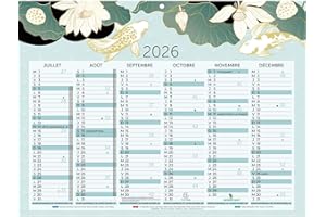 Exacompta 34305E Calendrier Japon 29.5 x 22 cm Semestriel 2026 - Multicolore
