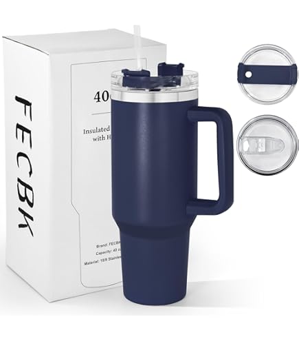 Tumbler da 40 once con manco e cannucca, tazza solata, bottgla d