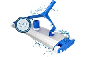 Duraol Bodensauger Pool mit 4 Rädern I 45cm I Hochwertige Pool Reinigungsbürste aus Aluminium I Poolreiniger mit Langen flexiblen Bürsten I Handlicher Bodensauger zur optimalen Pool Reinigung