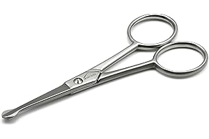 Mont Bleu Forbici per peli del naso e delle orecchie | Acciaio al carbonio - Fatto in Italia, 10 cm