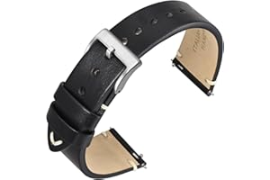 ANNEFIT Bracelet de Montre pour Homme Femme, Bracelets en Cuir Rétro Italien, Dégagement Rapide, Largeur de Bande 18mm 20mm 22mm