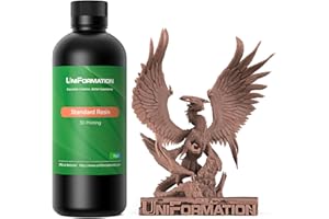 Resina UNIFORMATION HD para impresora 3D resina vegetal de curado rápido por UV de alta precisión y baja viscosidad adecuada para miniaturas de impresión SLA/LCD/DLP arcilla roja HD 1 kg