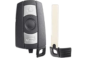 HOORLZ BMW Schlüsselgehäuse und Ersatzschlüssel für 3-Tasten Autoschlüssel E53 E60 E61 E63 E64 E70 E71 E72 E81 E82 E84 E87 E88 E89 E90 E91 E92 E93