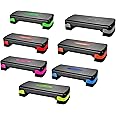 FirstFit Exercise Step Platform Aerobic Stepper Bench, Workout Deck with Adjustable Riser Height - (Pack of 1)