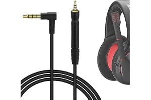 Geekria ljudkabel kompatibel med Sennheiser Game One, Game Zero, PC 373D, GSP 350, GSP 500, GSP 600 headset, 2,5 mm AUX spelersättning stereokabel (5,6 ft/1,7 m)