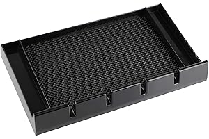 Vassoio Clipper Organizer, Segbeauty Salon Anti-slip Barer Clipper Tray con 4 tacche Professional Hair Trimmer Holder Parrucchiere Barber Tools Box Black