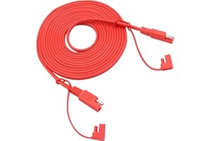 zdyCGTime SAE Cavo,con cappuccio impermeabile,SAE a SAE Cavo di prolunga per autoveicoli,rapidamente scollegato dal cablaggio di rilascio della cella solare.18 AWG (12 piede / 3.7 M)